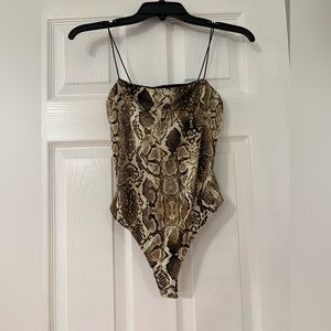 Wild Honey Bodysuit - Snake Skin Print